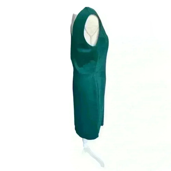 Escada green v-neck and v-back midi knit dress size 42 (US size 12) - Picture 5 of 8